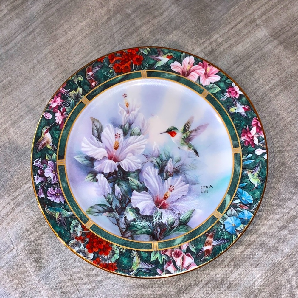 Ruby-throated Hummingbird plate